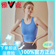 Yalu Sports Vest Women's Shockproof 2025 New Pilates Training Wear Underwear Can Be Weared Outside Yoga Fitness Bra Starry Sky Blue One-piece Fixed Cup S