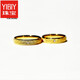 YIBIY2025 latest nail sand ring jewelry 18K gold inlaid stone men and women couple rings with engraving in stock No. 8 (18K yellow)