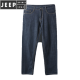 JEEP SPIRIT冰丝新款夏季男裤商务休闲宽松直筒男士牛仔裤潮 黑色-723 29