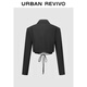 UR2025 Sommer Neues Frauenkleidungsdesign Spür-up Ultra-Short Blazer UIT150006 Schwarz XS