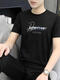 Hailan Home's summer men's short-sleeved T-shirt slim-fit thin sports and casual top ice silk half-sleeved round neck T-shirt 1423 black 5XL 185Jin[Jin equals 0.5 kg]-200Jin[Jin equals 0.5 kg]