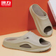 Huili Slippers Men's 2025 Summer New Outdoor Sports Anti-Slip Shoes Sandals Men's Khaki 40-41