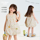 
Ohm Bear Girls 2025 Summer New Sleeveless Love Dress Little Girl Baby Children's Summer Clothes Princess Skirt Beige 90 CM
