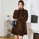 
Winter home brand imported fur mink coat for women whole mink medium-length stand collar mink fur coat for women 2024 new style brown L 120Jin [Jin equals 0.5 kg] below