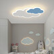 
ABDT Cloud Bedroom Light LED Ceiling Light Modern Simple Warm Romantic Creative Boy and Girl Room Light Children Room Light 6296 Model_65cm [Full Spectrum] Three Colors Change Light