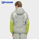 Filafusion Filafusion Herren gewebte Jacke Zhang Hao gleicher Stil 2025 Herbst Casual Lose Sun Protection Kapuze mit Kalt weißer Graugy M 170/92a/m