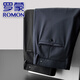 ROMON high-end large-size ice silk trousers men's summer fat casual pants loose plus fat plus elastic business ironing trousers lz9930 dark blue 48