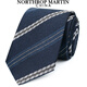 
North Martin 25 autumn new high-end silk tie for men's business stripes high-end mulberry silk hand-beating groom wedding box