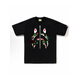 Lee Kidsbape Trendy Brand Affe Kopf schwer purer Baumwoll kurzärmelige Männer und Frauen T-Shirt Top 1048 Black S