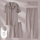 Catman (MiiOW) men's pajamas 2025 new three-piece set pure cotton short-sleeved trousers for summer thin styles, can be worn outside with larger size home clothing LMSJ9274 3XL Recommended 175-195Jin [Jin equals 0.5 kg]