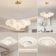 Sala de estar LED de zunyi restaurante principal restaurante nordic creative crema style lámpara de techo de dormitorio paquete combinado de casa entera 9734-negro 7-cabeza de tres colores cambia de color 12 cm