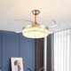 Leichte luxuriöse Kristallventilator leichte Schlafzimmer Esszimmer Unsichtbarer Decke Variable Frequenz Deckenleuchte Wohnzimmer Großer Windkraft Stille Elektrovent