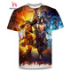 Yamamori Nanshi 2025 short-sleeved Naruto anime series T-shirt 3D printed trendy casual top Uchiha Itachi seal TXU1506 S suitable for 80-90Jin [Jin equals 0.5 kg]