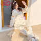 
LangSha confinement clothing spring, autumn and summer postpartum thin pure cotton gauze pregnant women pajamas breastfeeding and feeding home clothes pure cotton gauze: A1047 L Recommended 115-130 Jin [Jin equals 0.5 kg] wear]