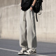 Foss Phil ice silk mesh casual pants for men's summer thin loose straight breathable cool casual pants 6636 khaki XL