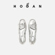 HOGAN【TC】女鞋H684系列牛仔布褶皱芭蕾舞鞋 银色 37