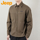 JEEP Jeep long-sleeved shirt men's spring casual loose jacket men's workwear all-match shirt men's khaki 4XL