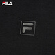 FILA Official Men's Knitted Long-Sleeved POLO Shirt 2025 Autumn New Fashion Casual Basic Top True Black-BK M 170/92A/M