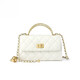 Anysmic international first-line brand 2025 new spring and summer small fragrance chain one-shoulder crossbody bag metal hand-held bag for girlfriend beige