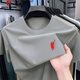 Pier Cardin Mulberry Silk Ice Silk Men's Summer New Round Neck Thin Cool Top Middle-aged Dad Base Shirt Half Sleeve T-shirt Khaki-13588KSP S 165/80A Recommended 100-115Jin [Jin equals 0.5 kg]