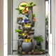 Pangdonglai quality large-scale floor rockery flowing water fountain ornaments living room cash feng shui wheel humidifier Gaoshanyun 9926 small 106CM