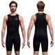 VVIR EER2mm adult wetsuit warm one-piece short-sleeved sun protection surfing thickened snorkeling suit couple diving swimsuit 2mm258 men's back open black sleeveless warm sun protection S 2mm