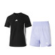 Adidas Frauensportanzug 2025 Sommer Neues, ungezwungenes atmungsaktives T-Shirt-T-Shirt Lose Fünf-Punkte-Hosen-Shorts zweiteiliger zweiteiliger Set/Simple Sports s