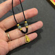 BMOI Old Phoenix 999 pure gold ancient method gourd pendant necklace new women's braided rope transfer bead neck chain clavicle