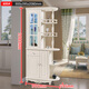 Gu Jia Duke 2025 new doorway integrated solid wood European style entrance cabinet wine cabinet living room partition cabinet double-sided room cabinet screen 695 (0.9 meters) assembly frame structure