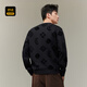 Carbeen 365g fish scale cloth sweatshirt men's window grille elements combined with flocking technology winter long-sleeved sweatshirt