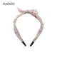 AJIDOU offline mall same style headband birthday gift sweet pastoral style wide headband for girlfriend and wife apricot color
