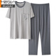 Modal Herren Pyjamas Sommer 2025 Neues Kurzarm -Eis Seiden Großgröße Lose Home Clothing Can Can Outdoor Home Clothing Set 6624 4xl