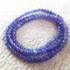 Chili natural tanzanite bracelet necklace raw stone bare stone tanzanite sapphire bracelet loose bead accessories no dyeing no baking color 3-3.5mm three circles
