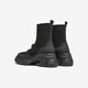 
Heshe (TATA) Sun Leyan same style of Meow Claw Boots for Women's Socks Boots Thick Sole Thin Slim Boots Elastic Short Boots CEG08DZ5 Black 35