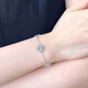 Axor Jewelry platinum bracelet PT950 laser five-leaf clover, classic, simple and fresh, gift for your girlfriend, platinum four-leaf clover bracelet, about 12g