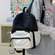 
Transparent pain bag Japanese backpack Barji large capacity backpack cute ins student bag school bag women's backpack black