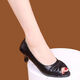 Huilijun High Talons pour les femmes 2025 Été Nouvelles sandales en cuir souple pour les femmes Summer Mid-Heel Slim Fashion Travail polyvalent de poisson bouche bouche à la bouche à l'origine blanc 34