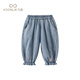 Fanli Girls Jeans Summer 2025 New Fashionable Baby Outdoor Casual Pants Children's Feet Cropped Pants Summer Blue 120 cm