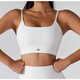ALO YOGAAO YOGA European and American Yoga Vest Women's Fitness Sports Running Bra Shockproof Gathering Beautiful Back Sling Inner Flagship Shoulder Sling Swan White S