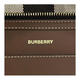 Burberry Peyton Brand Logo Reißverschluss Schließe gegenteilte Leinwand Canvas Clutch Women's Brown Basic Pack (Bag + Staubbeutel)