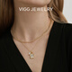 
VIGG lock necklace women's new sweater clavicle chain niche versatile retro pendant accessories lock necklace