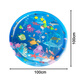 JCZS Pintura alemana Almohadilla de agua Baby Learning Paso Paso Práctica Baby Artefacto Summer Inflible Agua Juguete Juguete Grande Niños de 100 cm Round Ocean World [Nuevo modelo] Dé una bomba + juguete flotante