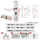 Auburn Porte verrouillage de la chambre serrure de porte de porte en acier inoxydable Poignée de porte non modifiée Poignée en cuivre Core Core Rende de porte intérieure A-18