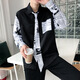 Fhhuabd Summer Shirtpaper Shirt Men's Korean Loose et belle chemise à manches longues et belle chemise à cravate 9928 M