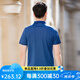 
Hongdu Men's T-shirt Business Casual Short Sleeve T-shirt Lapel Loose Men's Half Sleeve Short T Blue TD6172-1 M 170/88A