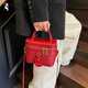 Woodpecker texture contrast color handbag for women 2025 new super hot box bag popular crossbody makeup bag white coffee