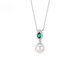 Dan Pei Luxury High-End Xuyang Pearl Necklace Women's Round Strong Light Freshwater Pearl Versatile Pearl Pendant Necklace Moon White 7.5-8mm, 40+5cm Extended Chain