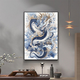 
Yonghuan blue and white porcelain dragon digital oil painting 2024 new Chinese style hand-filled DIY hand-painted colored acrylic oil W3892 60x75cm original wood color outer frame collapse solid wood inner frame + pigment brush