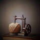 
CLCEY nostalgic retro country old sewing machine wrought-out model ornaments clothing store decorations with hemp rope storage rack 15051
