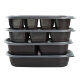 Nueva caja de almuerzo desechable Rectangular Japanese Box Box Caja de comida rápida Caja de comida de sushi Bento Partition SZ1049 Four-Grid con tapa 550ml 500 sets